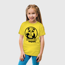 Футболка хлопковая детская Эксперт по лапше - панда, цвет: желтый — фото 2