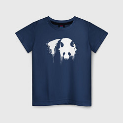 Детская футболка Панда брызги белой краски