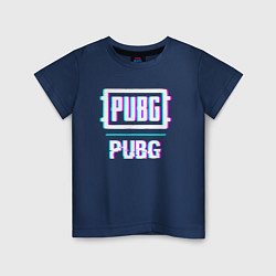 Детская футболка PUBG в стиле glitch и баги графики