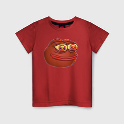 Детская футболка Лягушонок Пепе смотрит на огонь