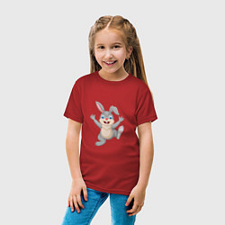 Футболка хлопковая детская Running Rabbit, цвет: красный — фото 2