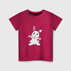 Футболка хлопковая детская Кролик - Приветики, цвет: маджента