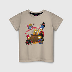Детская футболка Семейка Симпсонов варит в адском котле главу семей