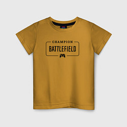 Детская футболка Battlefield gaming champion: рамка с лого и джойст