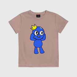 Футболка хлопковая детская Rainbow Friends, цвет: пыльно-розовый