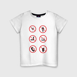 Детская футболка Запрещающие знаки