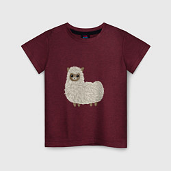 Детская футболка Лама альпака милое животное