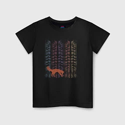 Детская футболка Лиса и деревья