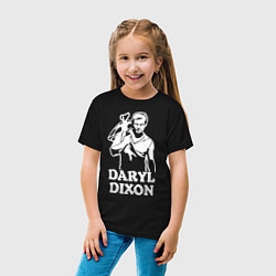Футболка хлопковая детская Daryl Dixon, цвет: черный — фото 2