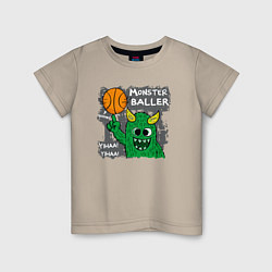 Детская футболка Весёлый монстрик - баскетболист