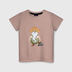 Детская футболка Гриб - гномик Старик сказочный персонаж