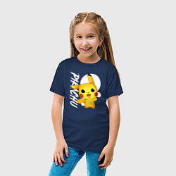 Футболка хлопковая детская Funko pop Pikachu, цвет: тёмно-синий — фото 2
