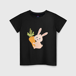 Детская футболка Кролик с морковкой