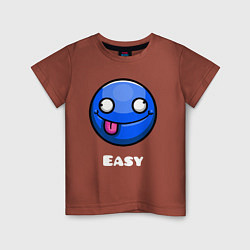 Детская футболка Geometry Dash easy demon