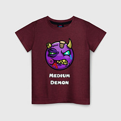 Детская футболка Geometry Dash medium demon