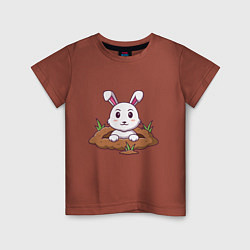 Детская футболка Кролик в норке
