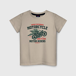 Детская футболка Ретро мотоцикл с крыльями