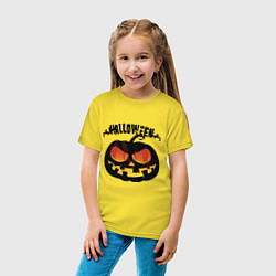 Футболка хлопковая детская Smile pumpkin, цвет: желтый — фото 2