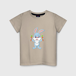Детская футболка Кролик с морковками