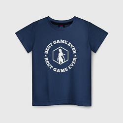 Детская футболка Символ Tomb Raider и круглая надпись best game eve
