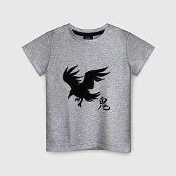 Детская футболка Ворон с иероглифом
