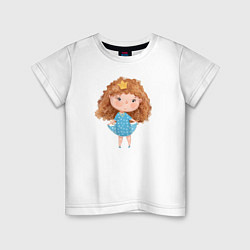 Детская футболка Милая принцесса с кудряшками