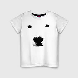 Детская футболка Морда белого медведя