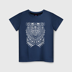 Детская футболка Медвежья голова узорами