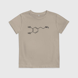 Футболка хлопковая детская Дофаминчик, цвет: миндальный