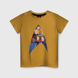 Детская футболка Звездный путь - все капитаны