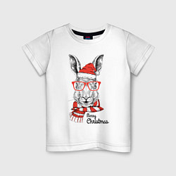 Детская футболка Santa Rabbit - Merry Christmas!