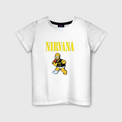 Футболка хлопковая детская Гомер Nirvana, цвет: белый