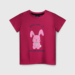 Детская футболка Год розового кролика