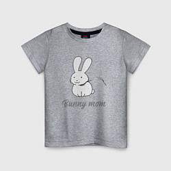 Детская футболка Кролик белый с лентой