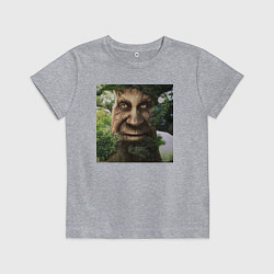 Футболка хлопковая детская Wise Mystical Tree, цвет: меланж