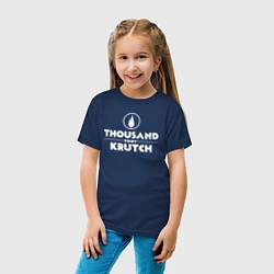 Футболка хлопковая детская Thousand Foot Krutch белое лого, цвет: тёмно-синий — фото 2