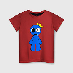 Детская футболка Радужные друзья Синий улыбается
