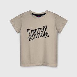 Футболка хлопковая детская Limited edition - Minimalism, цвет: миндальный