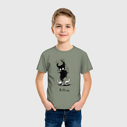 Футболка хлопковая детская Hollow пустой, цвет: авокадо — фото 2