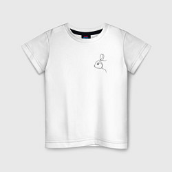 Детская футболка Заяц линией