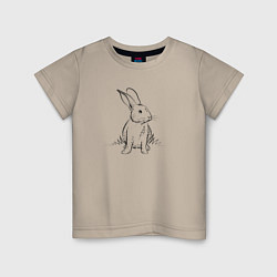 Детская футболка Контурный заяц