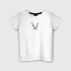 Детская футболка Ушки зайца контур