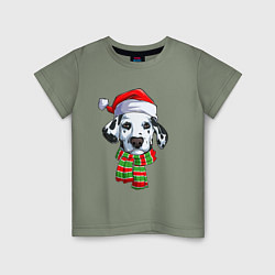 Детская футболка Новогодний далматинец