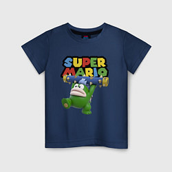 Футболка хлопковая детская Super Mario - Spike - Character, цвет: тёмно-синий