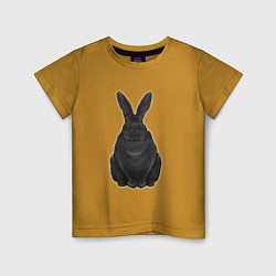 Детская футболка Черный водяной кролик - 2023