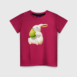 Детская футболка Кролик с грушей