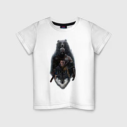 Детская футболка Кратос, Атрей и звери GoW Ragnarok