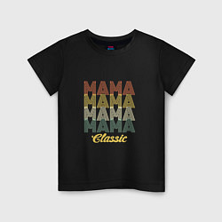 Футболка хлопковая детская Mama Classic, цвет: черный
