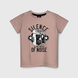 Детская футболка Тишина - худший из шумов