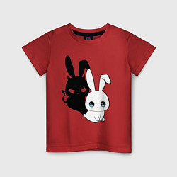Детская футболка Милый кролик - ангелочек или дьяволёнок?